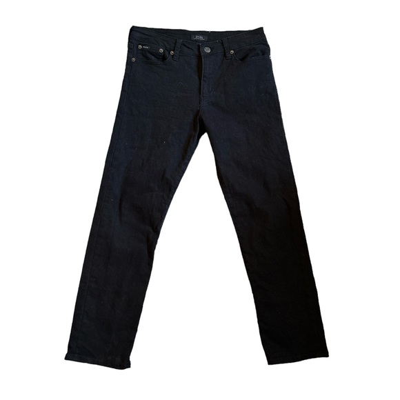 Polo Ralph Lauren Hampton Straight Stretch Jean Black Denim Size 14/16 - Picture 9 of 9